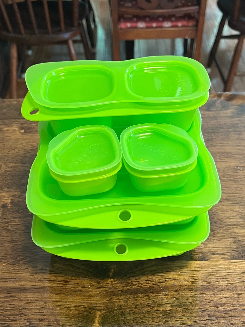 Goodbyn Mix And Match Food Container Set Green - VGUC